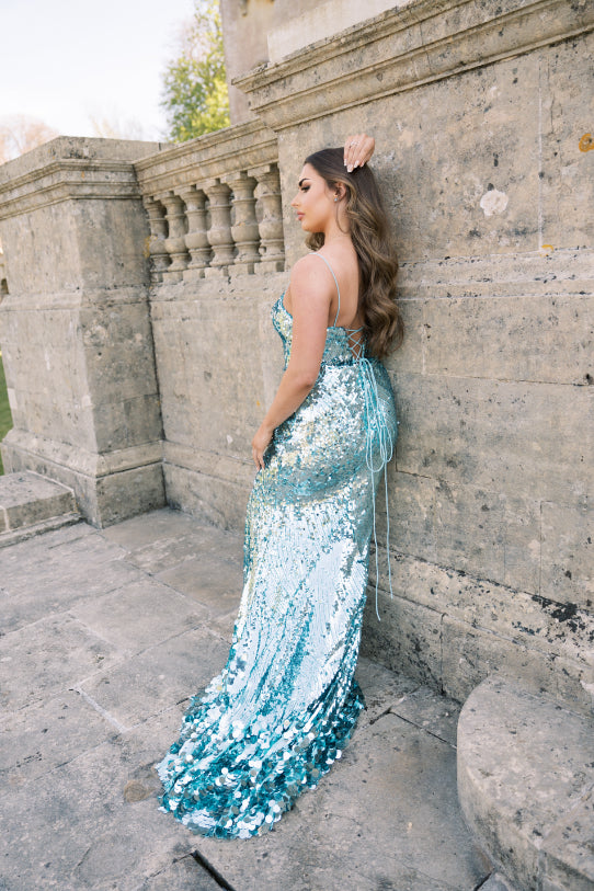 Ice Blue Prom Dress