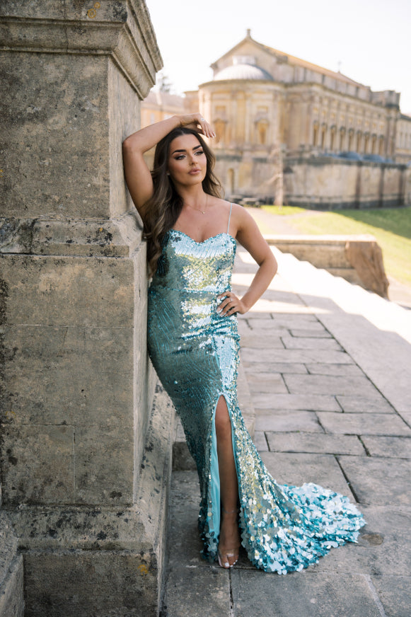 Ice Blue Prom Dress