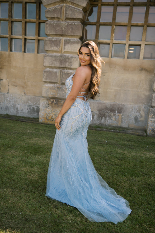 Slit Ice Blue Prom