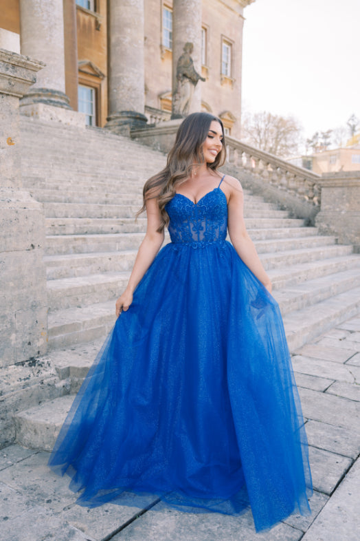 Royal Blue Tulle Prom