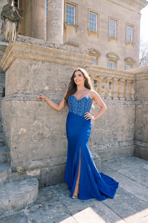 Royal Blue Satin Prom