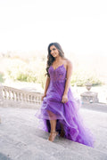Vestito da ballo viola